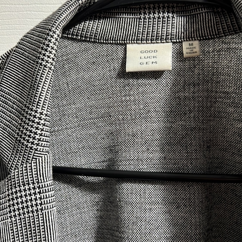 Good Luck Gem - Jersey Plaid Blazer size M - Picture 2 of 4